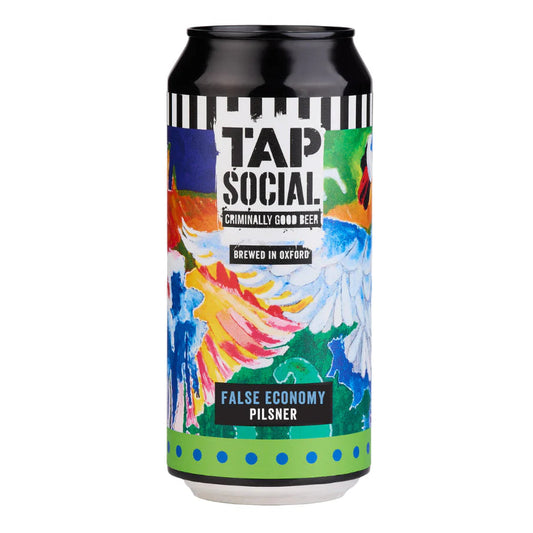 1 x Can Tap Social - False Economy 4.8% Pilsner Lager 440ml
