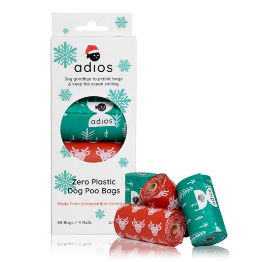 Adios Plastic - 60 Christmas Dog Poo Bags