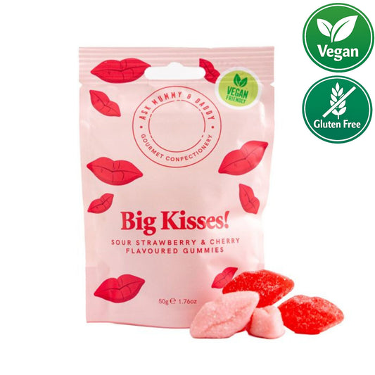 Big Kisses - Strawberry & Cherry Flavoured Gummies 50g