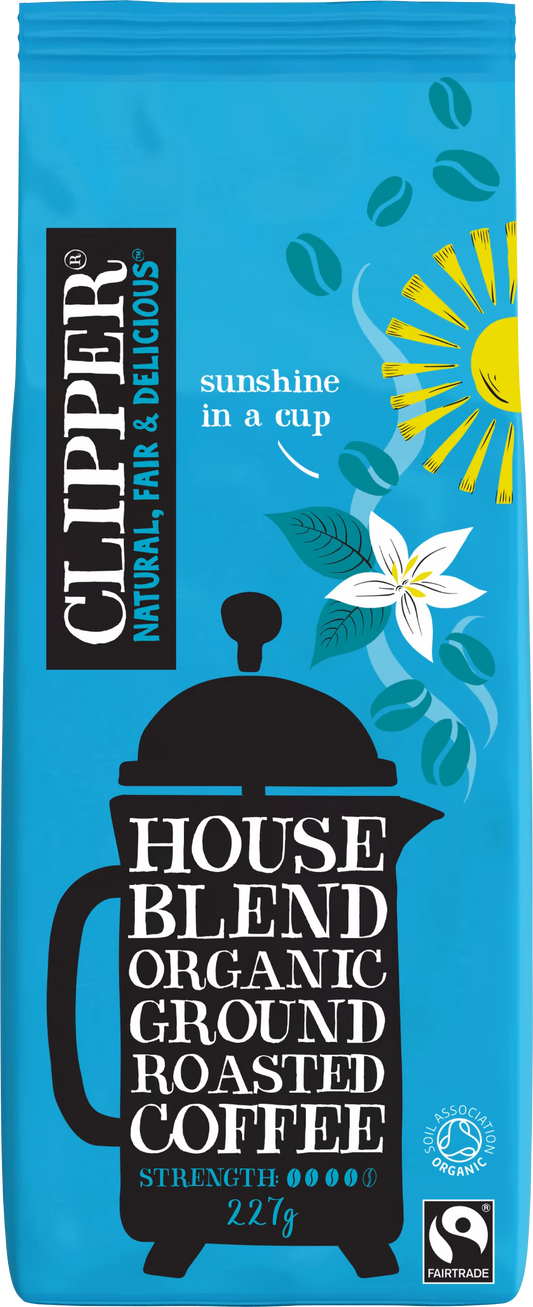 CLIPPER House Blend Organic Ground Roasted Coffee 227g