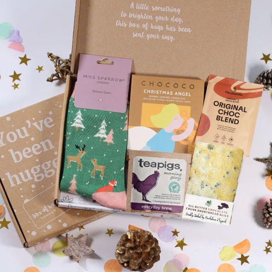 Christmas Socks And Choc Letterbox Hugs