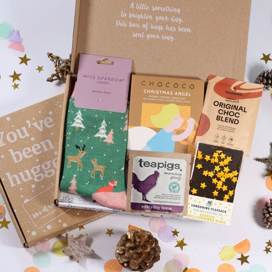 Christmas Socks And Choc Letterbox Hugs