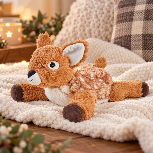 Warmies® 13" Laying Deer - Fully Microwaveable With Relaxing Lavender Scent