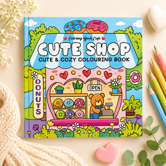 Cute & Cozy Colouring Book – “Cute Shop”