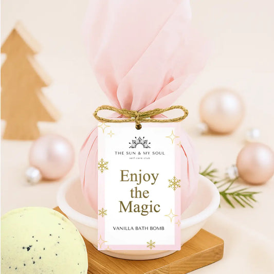 Enjoy the Magic Christmas Bath Bomb - Vanilla Scent (Vegan Friendly)