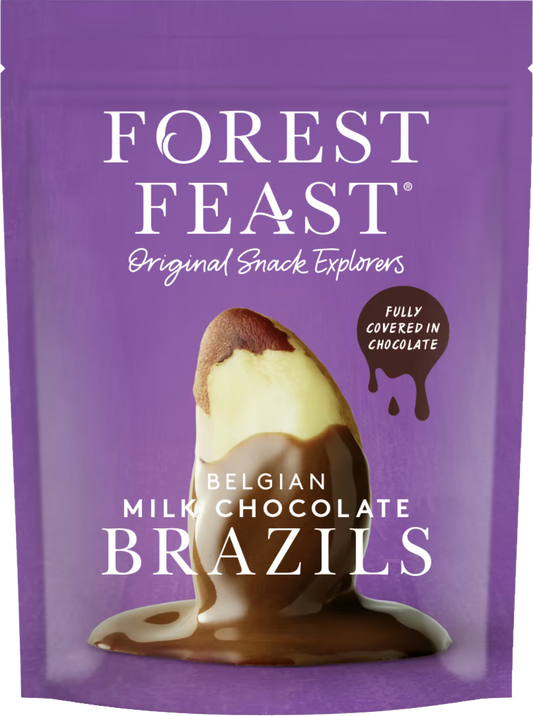 Forest Feast Belgian Milk Chocolate Brazils 120g