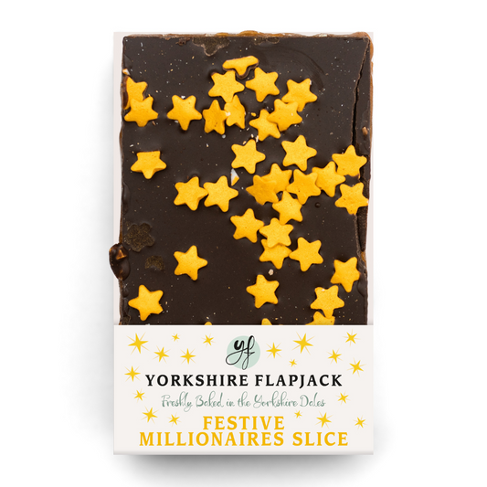 Yorkshire Flapjack Festive Millionaires Slice