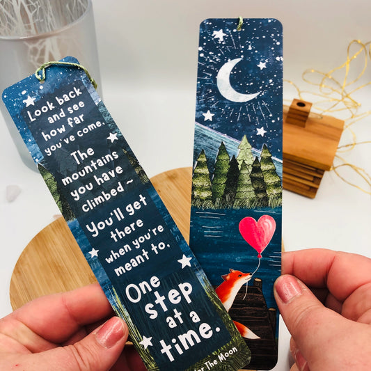 One Step At A Time Fox Bookmark