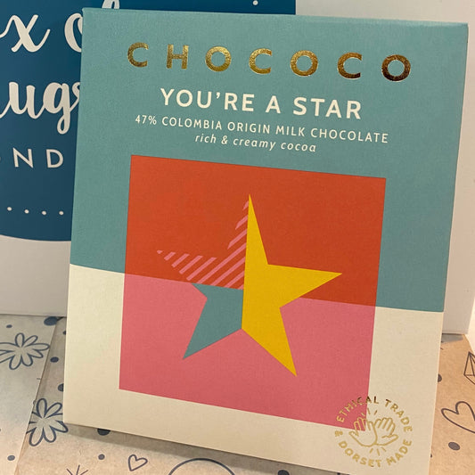 47% Colombia Origin 'you're A Star' Milk Chocolate Bar