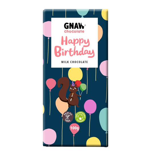 Gnaw Happy Birthday Chocolate Bar