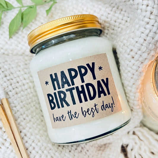 Happy Birthday Handmade Soy Scented Candle