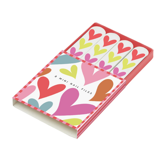 Hearts and Stripe Mini Nail Files