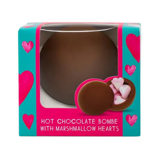 Hot Chocolate Bombe with Heart Marshmallows