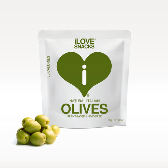 I Love Snacks Pouch - Natural Italian Olives (Vegan Friendly)