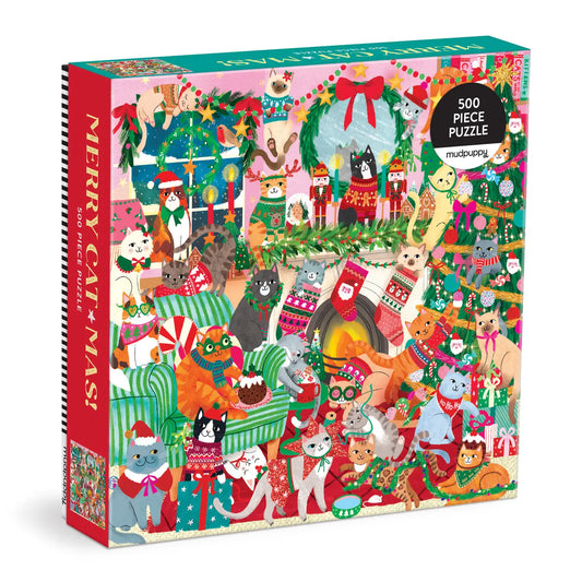 Merry Catmas! 500 Piece Family Jigsaw Puzzle