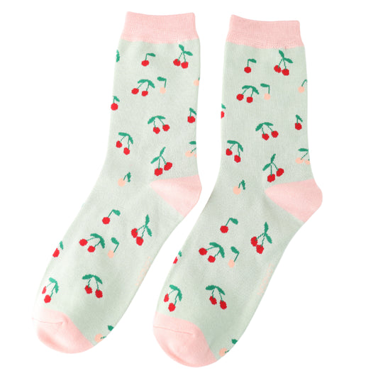 Miss Sparrow Mini Cherries Mint - One Size (Size 4-7)