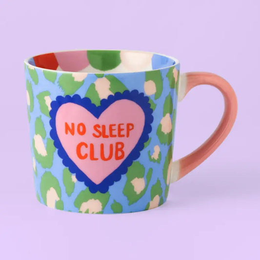 No Sleep Club Green Leopard Mug