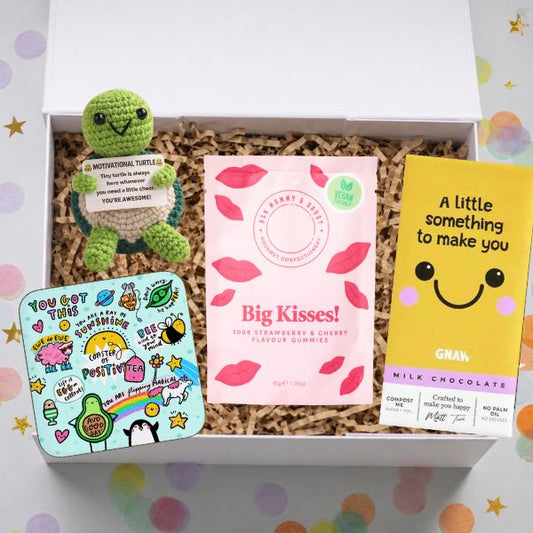 Hugs & Kisses Gift Box - Positive Thinking of You Care Package