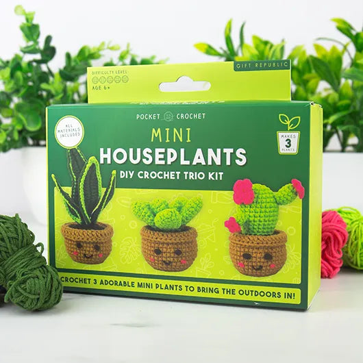 Mini House Plants DIY Crochet Set