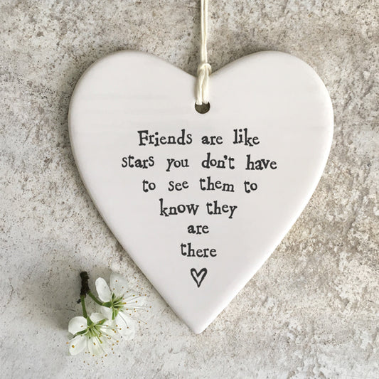 Porcelain Friendship Heart Hanging Sign