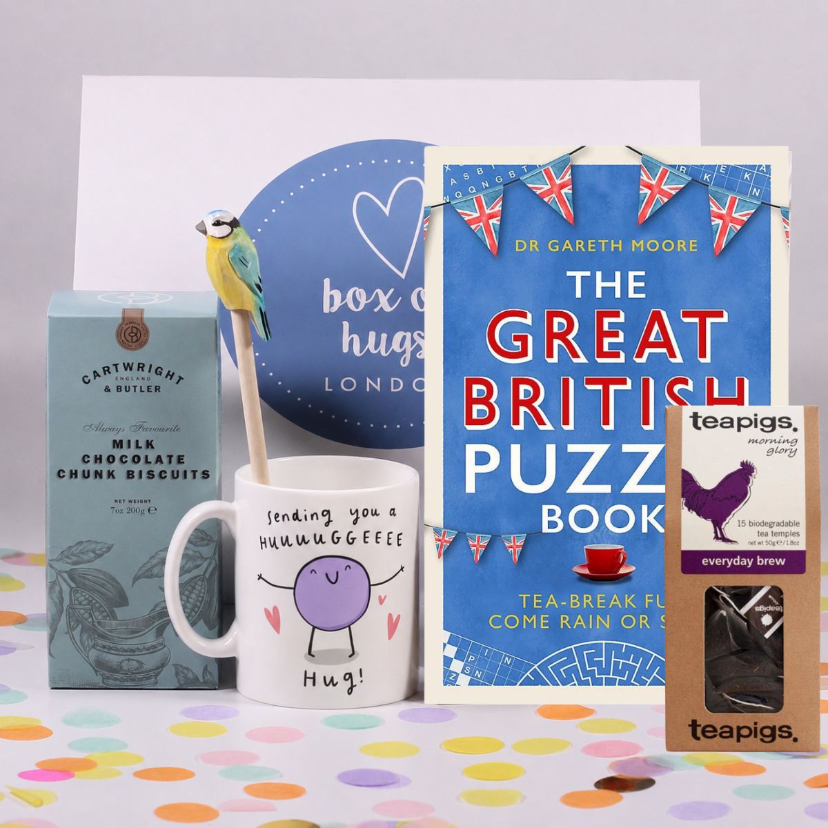 Puzzle Gift Box – British Puzzle Book & Treats Care Package