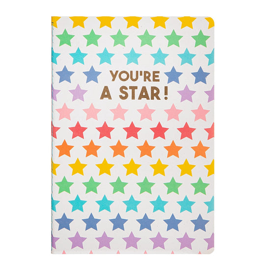 Rainbow Stars 'You're A Star' Recycled Notebook