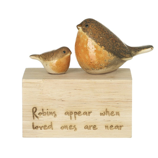Robins Appear Wood Block