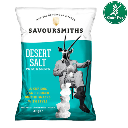 Savoursmiths - Desert Salt Flavour Potato Crisps 40g (Vegan Friendly and Gluten Free)