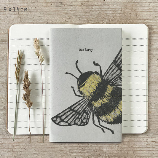 ‘Bee Happy' Small Lined Notebook