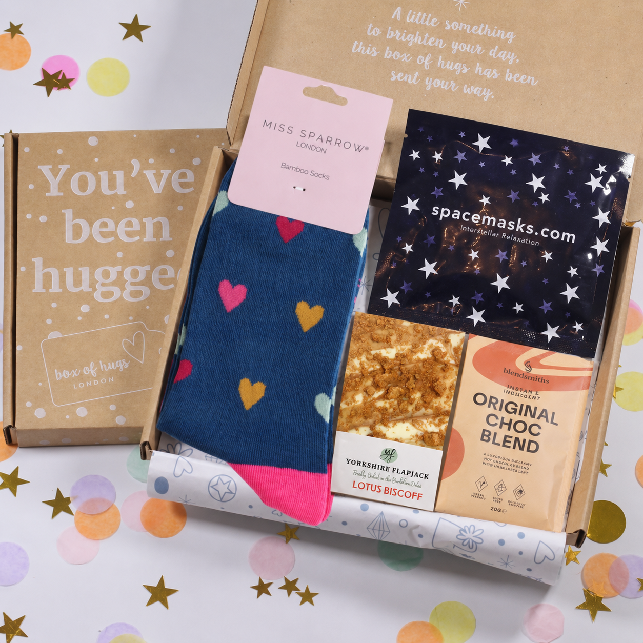 Socks & Hot Chocolate Letterbox Gift Box – Cosy Care Package