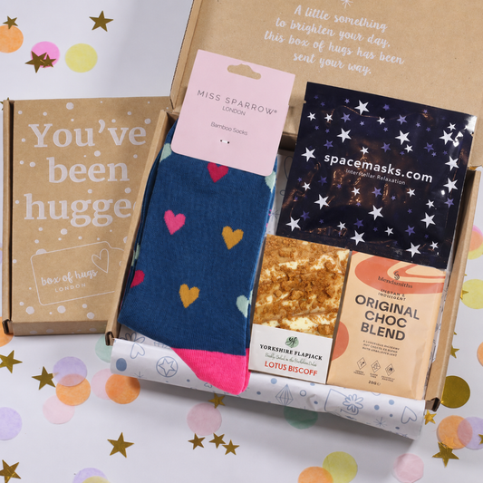 Socks & Hot Chocolate Letterbox Gift Box – Cosy Care Package