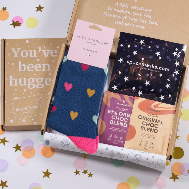 Socks and Hot Choc Letterbox Gift Box