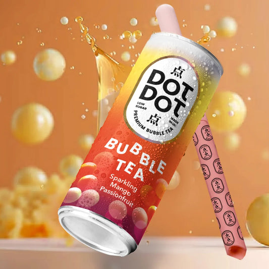 Sparkling Mango Passionfruit Bubble Tea in A Can