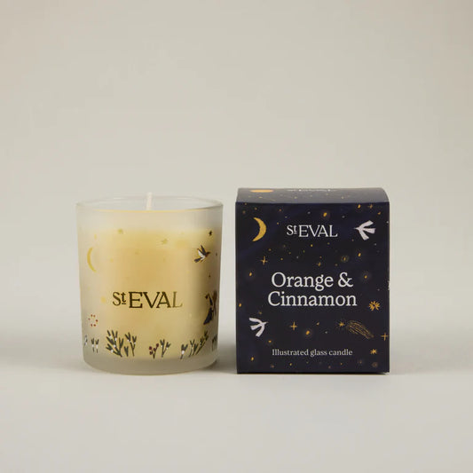 St Eval Orange & Cinnamon, Christmas Wonderland Glass Candle