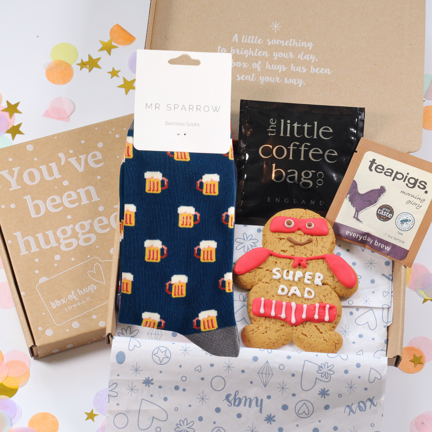 'Super Dad' Letterbox Box of Hugs- Father's Day Gifts