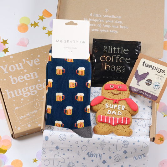 'Super Dad' Letterbox Box of Hugs- Father's Day Gifts