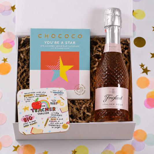 Thank You Teacher Chocolate and Prosecco Mini Box of Hugs