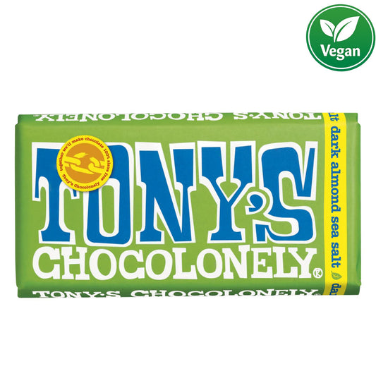 Tony's Chocolonely Vegan Dark Almond Sea Salt 51%