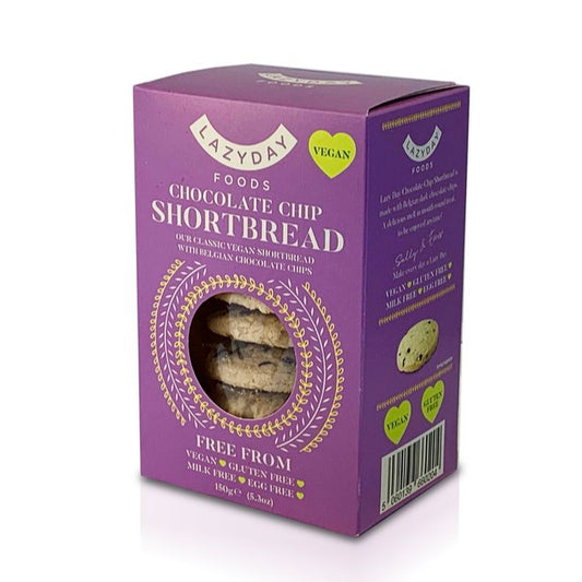 Vegan Chocolate Chip Shortbread - Gluten Free - Milk and Egg Free - Vegan