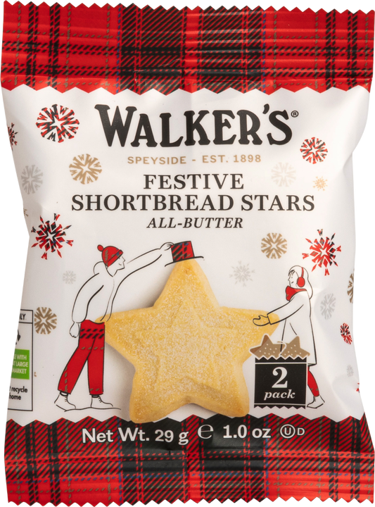 WALKER'S SHORTBREAD Festive Shortbread Stars 29g