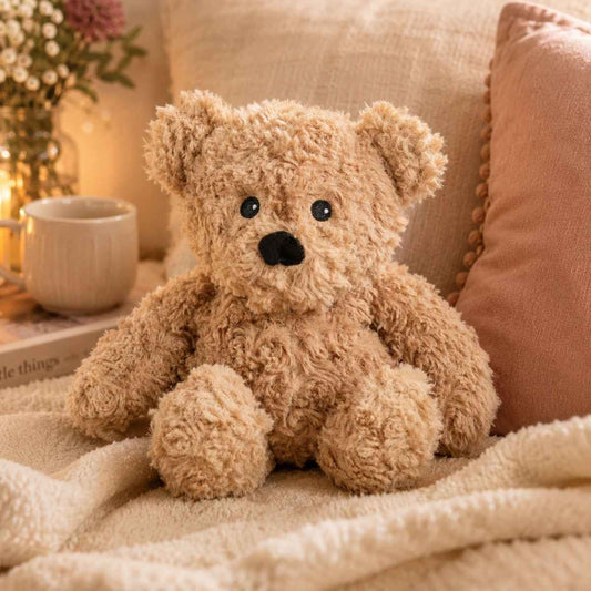 Warmies® Large 13" Brown Curly Bear - Fully Microwaveable With Relaxing Lavender Scent