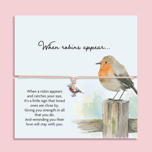 When Robins Appear Bracelet | Robin Memorial Gift