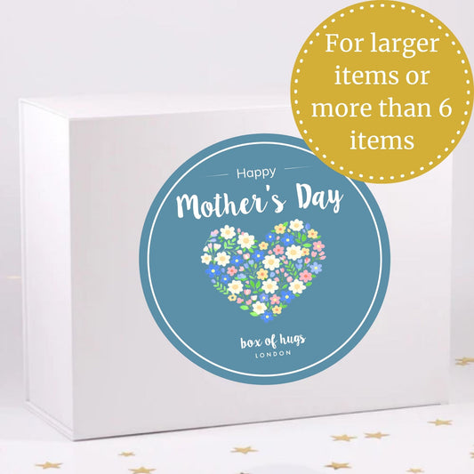 Extra Large White Magnetic Box For Larger Items Or More Than 6 Items - With Happy Mother's Day