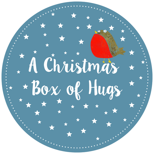 White Magnetic Box with 'A Christmas Box of Hugs' - Robin