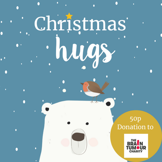 'Christmas Hugs' Card - Bear & Robin