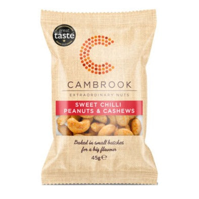 Cambrook - Baked Sweet Chilli Peanuts & Cashews 45g