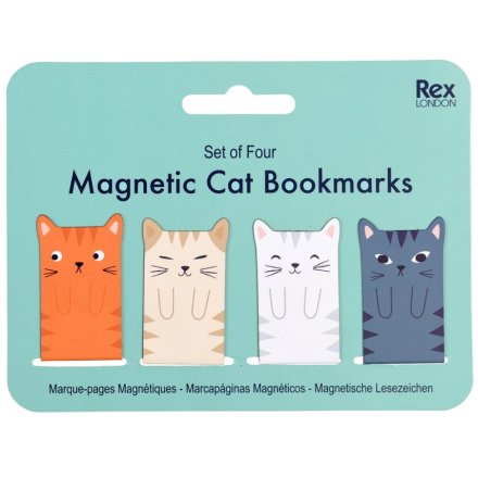 Magnetic Cat Bookmarks (set Of 4)