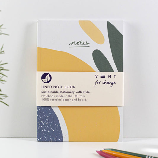 Recycled A5 Notebook – Lined Paper – Olive