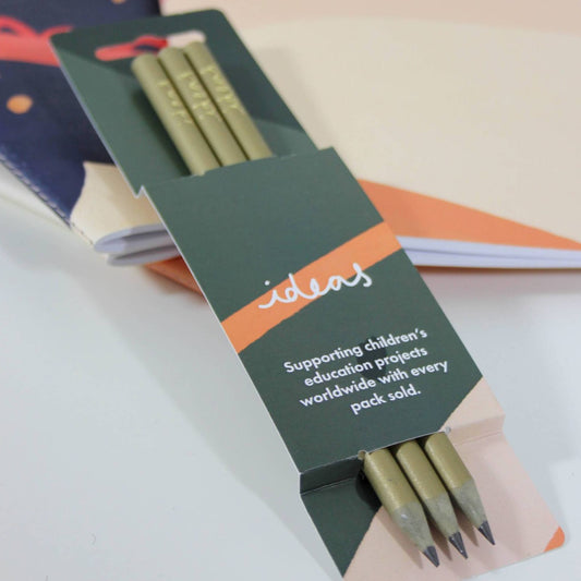 Recycled Pencils in Green Ideas Sleeve