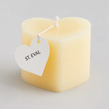 St Eval Ivory Mini Heart Candle